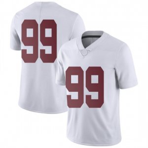 NCAA Men's Alabama Crimson Tide #99 Ty Perine Stitched College Nike Authentic No Name White Football Jersey QQ17D13TX